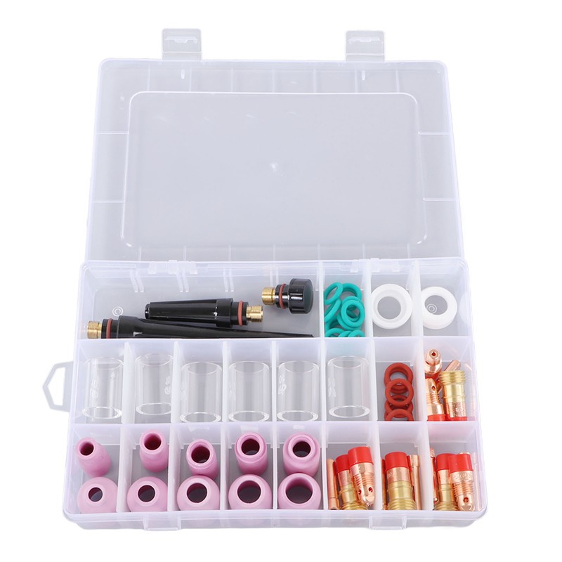 55 Pcs Set TIG Welding Consumables Ceramic Nozzle Heat Resistant