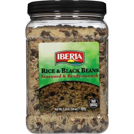 Iberia Rice & Black Beans, 3.4 lb., Completely Seasoned & Ready to Cook, Nutritious & Delicious Rice and Beans
