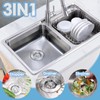 Semour 3 in 1 Kitchen Sink Drain Strainer, 304 Stainless