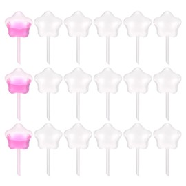 PATIKIL Cupcakes Pipettes, 50 Pcs 4ml Disposable Plastic Dessert Pipettes Strawberry Pipettes Squeeze Transfer Pipettes Droppers for Cupcakes Mini Cakes Desserts, Clear, Star Shape