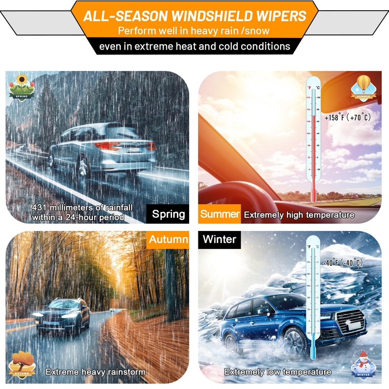 AUTOBOO 3-Pack Windshield Wiper Blades for Subaru Outback 2020-2025, Original