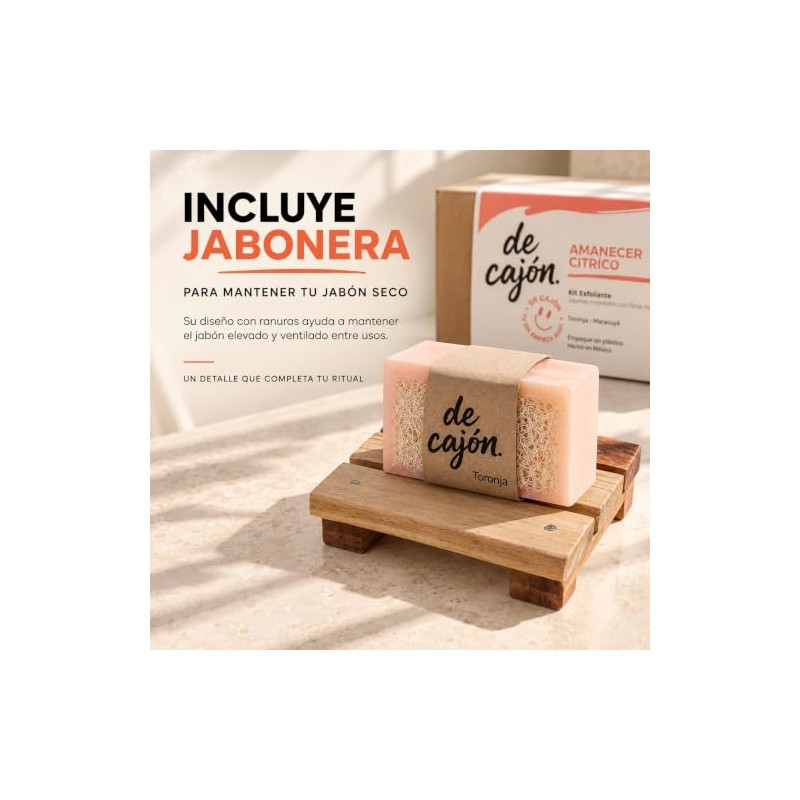 Jabones Exfoliantes con Fibras Naturales · Cítricos · 4 Barras