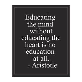 The Mind Without The Heart - Aristotle Motivational Quotes Wall Art, This Historical Modern Wall Print Design Is Ideal For Home Decor, Office Decor, Classroom Decor or Dorm Decor, Unframed - 8 x 10