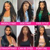 Bling Hair 22 Inch HD Transparent Lace Frontal Wigs Human