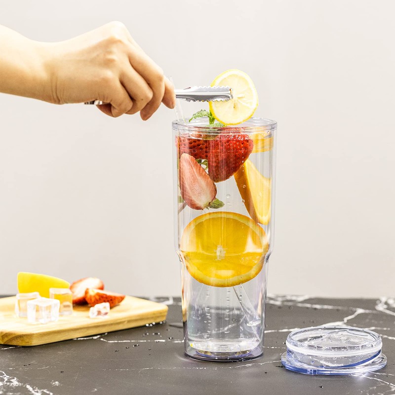 MEWAY 30oz/2 pcs Classic Insulated Tumblers,Double Wall Acrylic Tumbler with