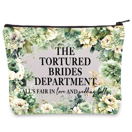 BWWKTOP Bride Cosmetic Makeup Bag Wedding Brida Inspired Gifts The Brides Department Zipper Travel Bags Engagement Gift For Bride, D Brides, Bag