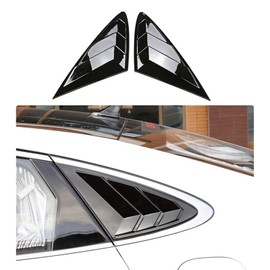 AULESSE Rear Side Window Louvers Compatible with Sonata 2020 2021 2022 2023 2024 Sport Decoration Accessories Air Vent Scoop Louver Window Scoop Louver Cover Glossy Black
