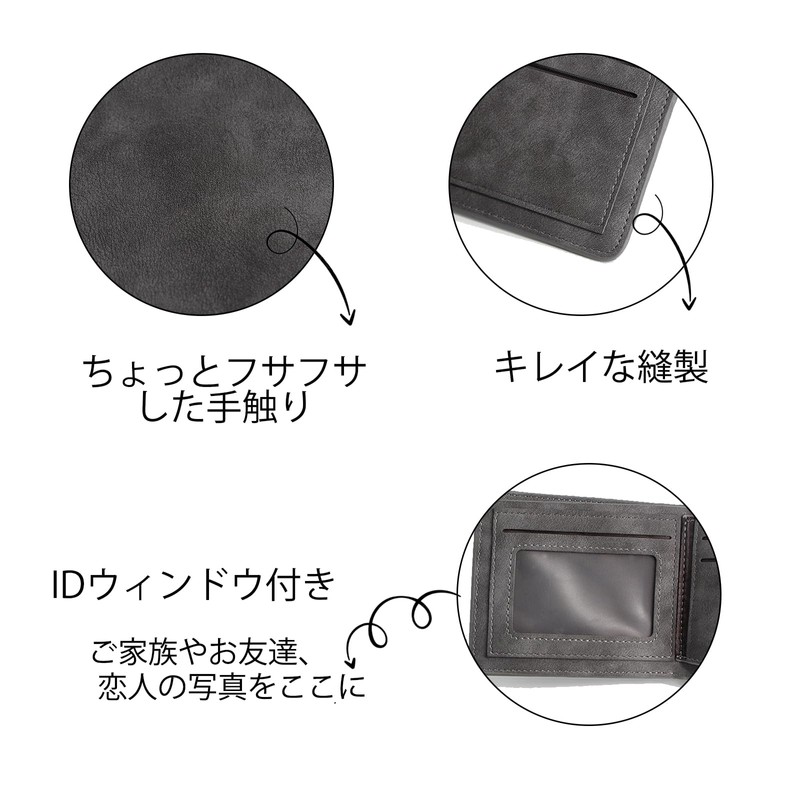 TOEDNNQI Men's Bi-Fold Wallet, Compact, Thin Wallet, Popular, Large Capacity,