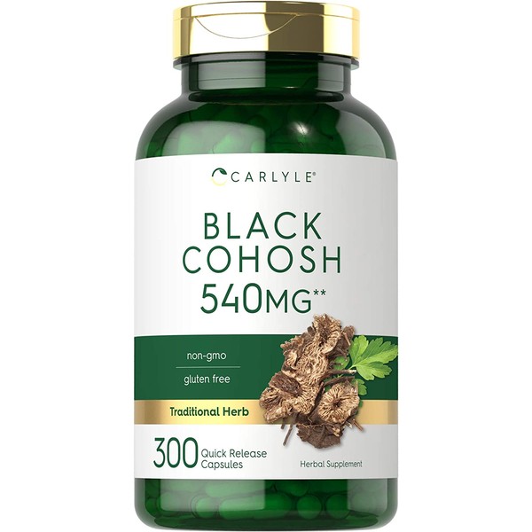 Black Cohosh Capsules | 700mg | 300 Count | Non-GMO, and Gluten Free Formula | Black Cohosh Root Extract Supplement | by Carlyle