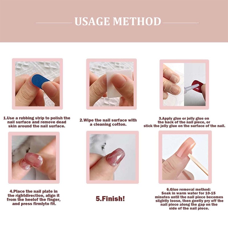 24pc Red Cat Eye False Nails - Glue-on Short Square