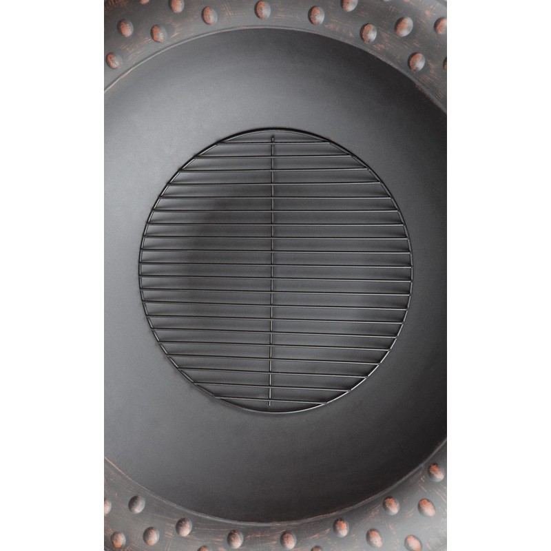 Fire Sense 60857 Fire Pit Roman Brushed Painted Steel Legs