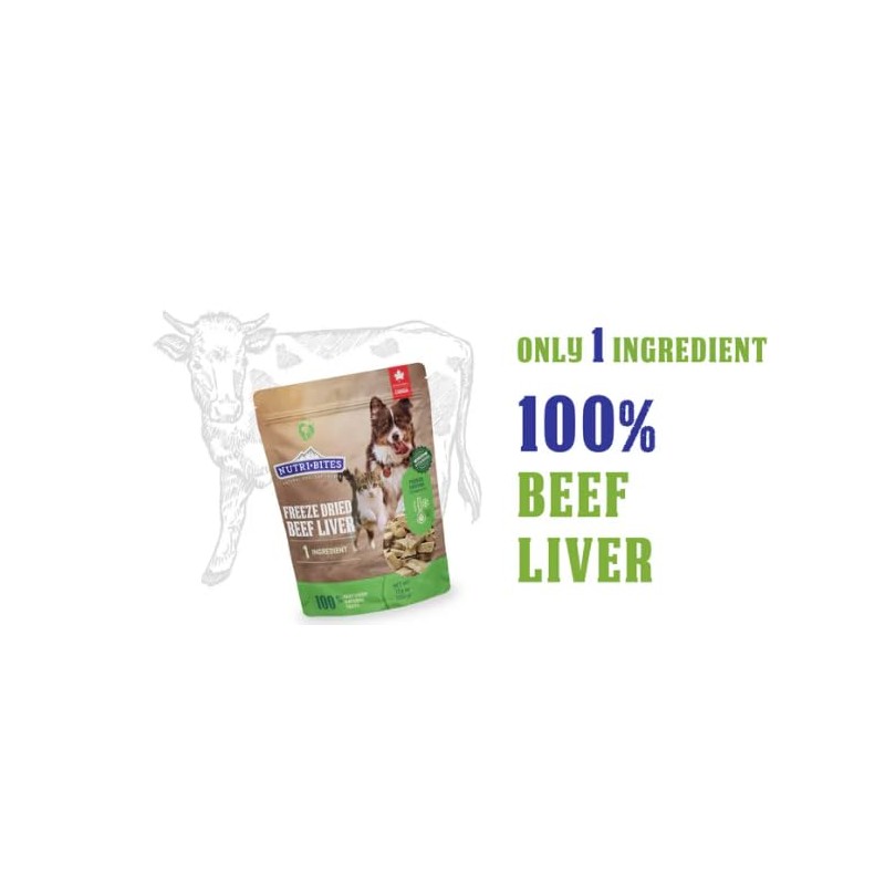 Nutri Bites Freeze Dried Beef Liver Dog & Cat Treats
