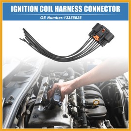 Partuto Ignition Coil Connector Wiring Harnesses Replacement for Chevy Cruze 2011-2016 Pigtail Plug No.13355825 Plastic Black Replacement