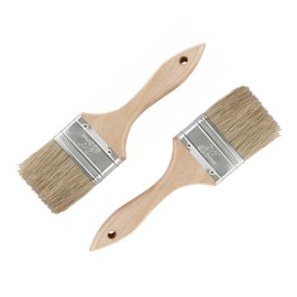 Soro Essentials- 2-1/2" Flat Pastry/Basting Brush with Natural Boar Hair Bristles Wooden Handle with Metal Ferrule Set of 2 - Food Brush Basting Cooking Butter Brush Spread Oil Butter Sauce Baking