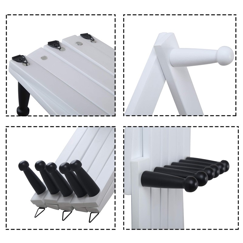 WEBI Accordion Wall Hanger,Wooden Expandable Coat Rack,Accordion Hat Rack for