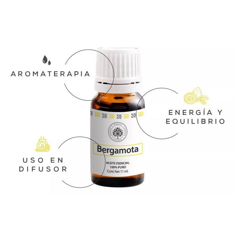 Arbora Aceite Esencial De Bergamota 100% Puro Difusor Aromaterapia