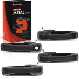 A-Premium Upgraded Metal Exterior Door Handles Compatible with Ram 1500 2500 3500 2011-2018 & Dodge Ram 1500 2009-2010, Ram 2500 3500 2010, Primed Black, 4-PC Set, Front and Rear Side