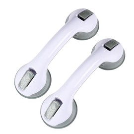 Senfu Handrail, Door Handle, Fall Prevention, Suction Cup, Nursing Care Supplies, Toilet, Bathroom, Strong, No Construction Required, For Kids, Elderly, Set of 2 (Gray)