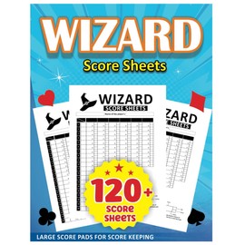 Wizard Score Sheets: Large Print Score Pads with 120+ Pages for Scorekeeping