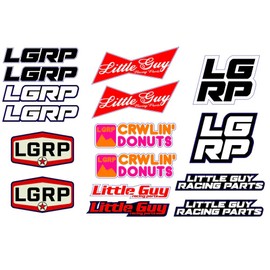Little Guy Racing Parts LGRP Axial SCX24 1/24 Scale Retro Sticker Sheet 3" x 5" Overall Size (Pack of 1)