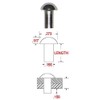 5/32" Diameter X 1/2" Length, Solid 300 Stainless Steel Rivet,