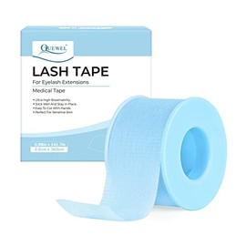 QUEWEL Lash Tape For Eyelash Extensions, Blue Eyelash Tape Microfoam Tape Eye Lint Free Tape Eyelash Breathable Tape Sensitive Skin Stick Well Eyelash Tape For Extensions For Salon Use (Blue)