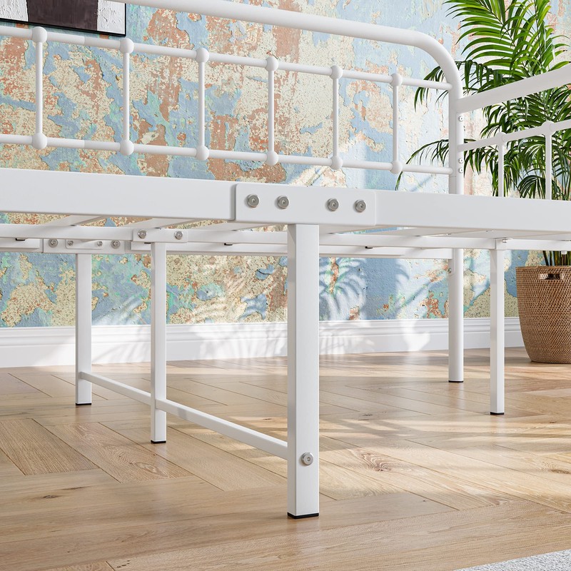 JURMERRY Metal Daybed Frame Twin Size with Steel Slats Platform