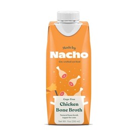 Made by Nacho Bone Broth Cat Food Topper for Hydration and Picky Eaters - Add Protein and Flavor to Your Dry Cat Food – Supports Optimal Nutrition, Digestion, Skin & Coat, 11 oz. Chicken