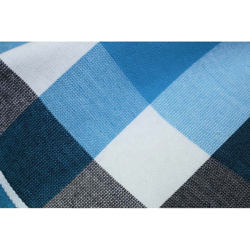 Bath Towel Porto White & Check Blue 60x120cm BE700301 Made