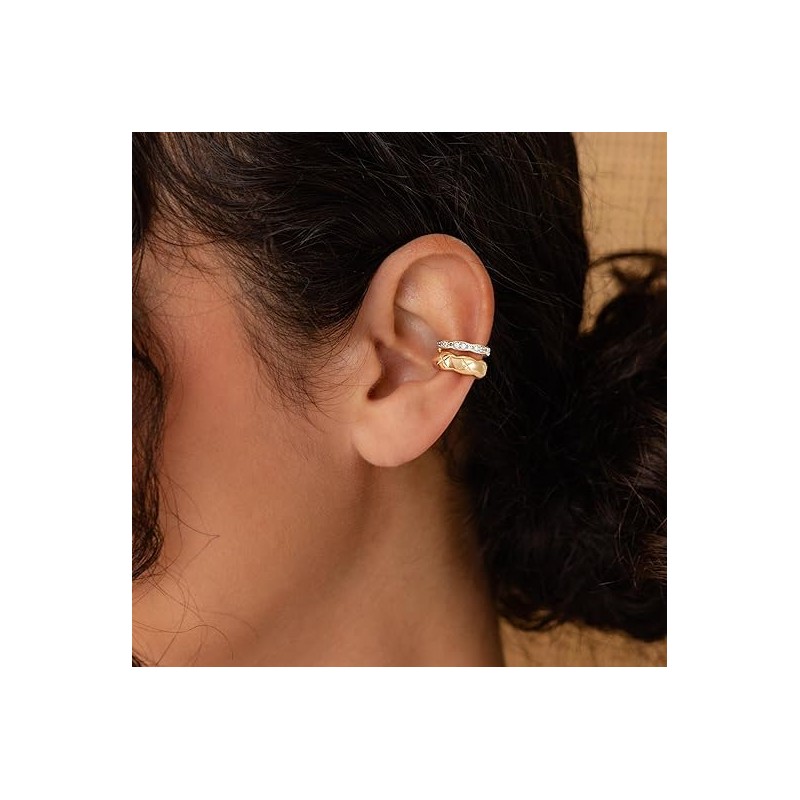Jenosy Ear Cuff Gold Women's Non Piercing Open Wrap Earrings