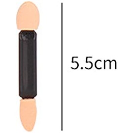 10Pcs Black Disposable Double Ended Eyeshadow Brush Sponge Tipped Oval Eyeshadow Applicator Black and Creative Beautiful Makeup Tools Girls Lady Women Daily Beauty, Makeup Brushes and Tools, Eye