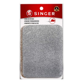 SINGER Iron-On Patches, Gold/Silver Glitter 3.75” x 5” inches