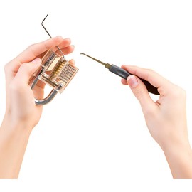 AGT Lockpick: Professional Lock Picking Set with 30 Piece Lock Pick Bag & Practice Lock (Lock Cracker Set, Lock Picker Tool, Sets Locks)