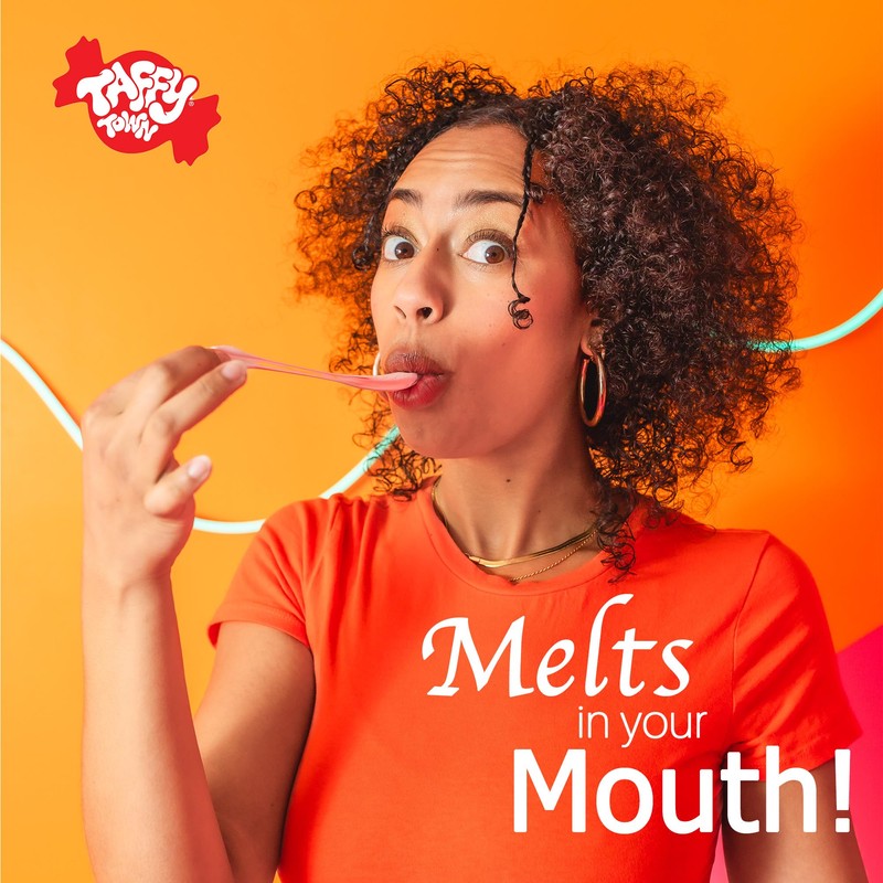 Taffy Town Saltwater Taffy- Peppermint | Gourmet Taffy| Nougat-Style Candy|