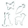 BekkiB Set of 4 Rabbit Lamb Carrot Butterfly Cookie Cutter