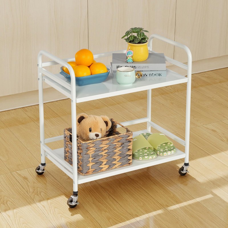 HDANI 2 Tier Under Desk Printer Stand with Storage,Microwave Storage