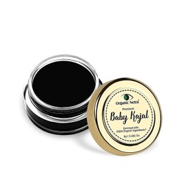 Organic Netra® Baby Kajal - 100% Natural, Enriched with Certified Organic Ingredients, Chemical-Free Kajal, Water Resistant and Long Lasting - 8g