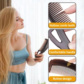 Lyvixora 2 PCS Dandruff Comb - Dandruff Remover Brush for Scalp Massage, Psoriasis & Itch Relief, Fine Tooth Scalp Comb for Women Men Kids, Hair Detox Tool to Remove Greasiness & Flakes​