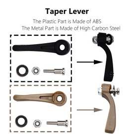 2 Pieces Hair Clipper Adjusting Levers, Hair Clipper Replacement Accessories Repairing Parts Compatible with Wahl 5 Star Magic Clip Senior Super Taper 8148 8504 1919 8591 Hair Clippers (Black&Brown)