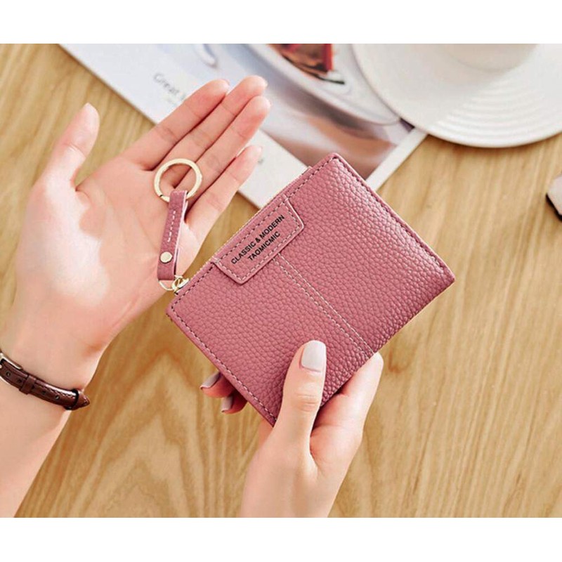 Oyccen PU Leather Wallet for Women Short Purse Zip Wallet