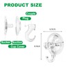 2pcs Suction Hooks,Heavy Duty Plastic Strong Vacuum Suction Cup,Clear Reusable