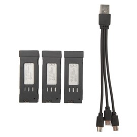 3pcs RC Plane Lithium Battery With 3 In 1 Charging Cable For E58 L800 JY019 S168 RC Aircraft 1800mah