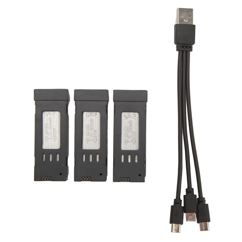 3pcs RC Plane Lithium Battery With 3 In 1 Charging