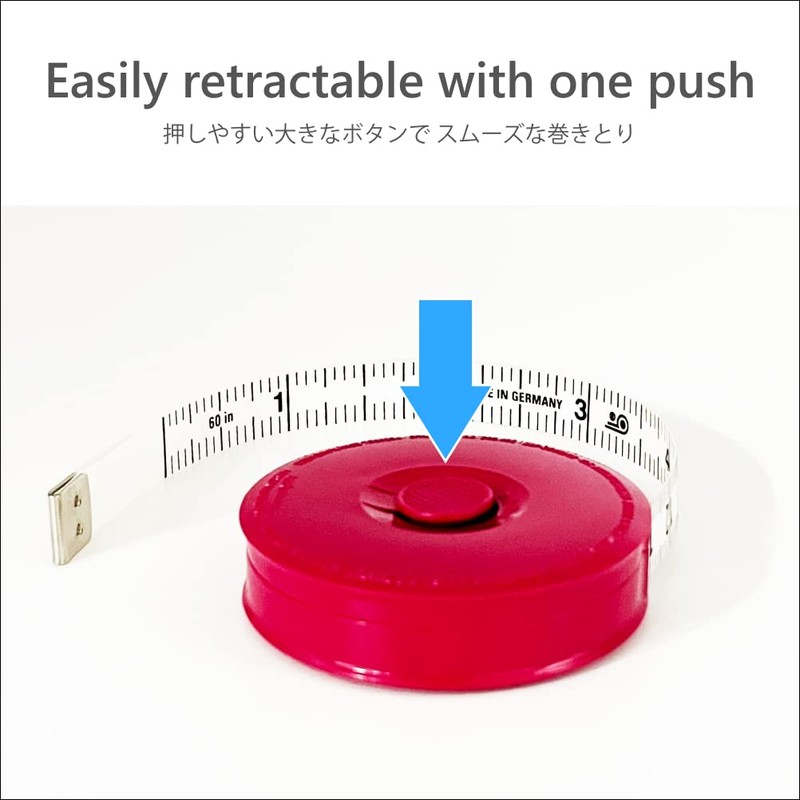 Spring Tape Measure 60 inch / 150 cm Black [