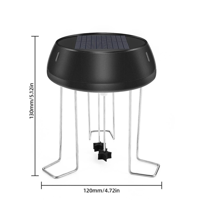 Solar Water Wiggler for Bird Bath,5V 0.5W Round Shaped Solar