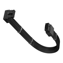 Cable de extensión GPU Fasgear PCIE 5.1 de 90 grados, 30 cm adaptador ATX3.1 16pin(12+4) macho a hembra para alimentación GPU de 600W, 12VHPWR compatible con RTX 4070Ti/4090/5070Ti/5080 (Negro,Tipo B)