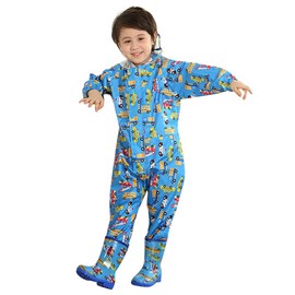 mama stadt Rain Overall Children's Unisex 100% Waterproof Rain Suit Children's Rain Overall Boys Girls Lightweight Raincoat Suitable for 75-135 cm, blue