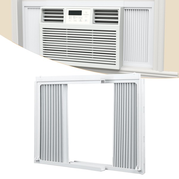 GCGOODS Window AC Side Panels with Frame, Insulation Window Air Conditioner Side Panel Kit, Adjustable Fits for 5,000 BTU Window Air Conditioner Units