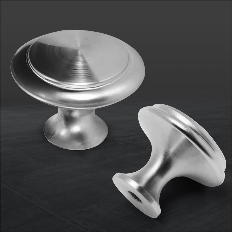 HEALUA 30 Pack Brushed Nickel Cabinet Pulls 1-1/4 inch Kitchen