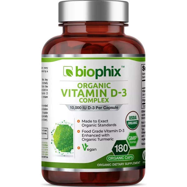 biophix Complejo Orgánico De Vitamina D-3 10000 Ui Con 180 Capsulas